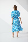CASSIA DRESS - blue/white